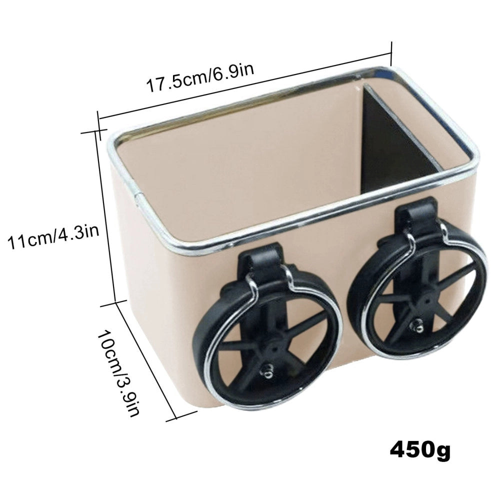 Trade Shop - Organizer Per Bracciolo Universale Portaoggetti Per Auto Con Porta Bicchieri -