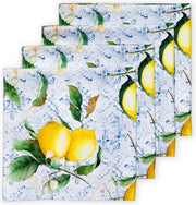 Set di tovaglie decorative in cotone 100% - Set di 4 tovaglie in tessuto lavabile - Citrus - Primavera/estate - 45cm x 45cm