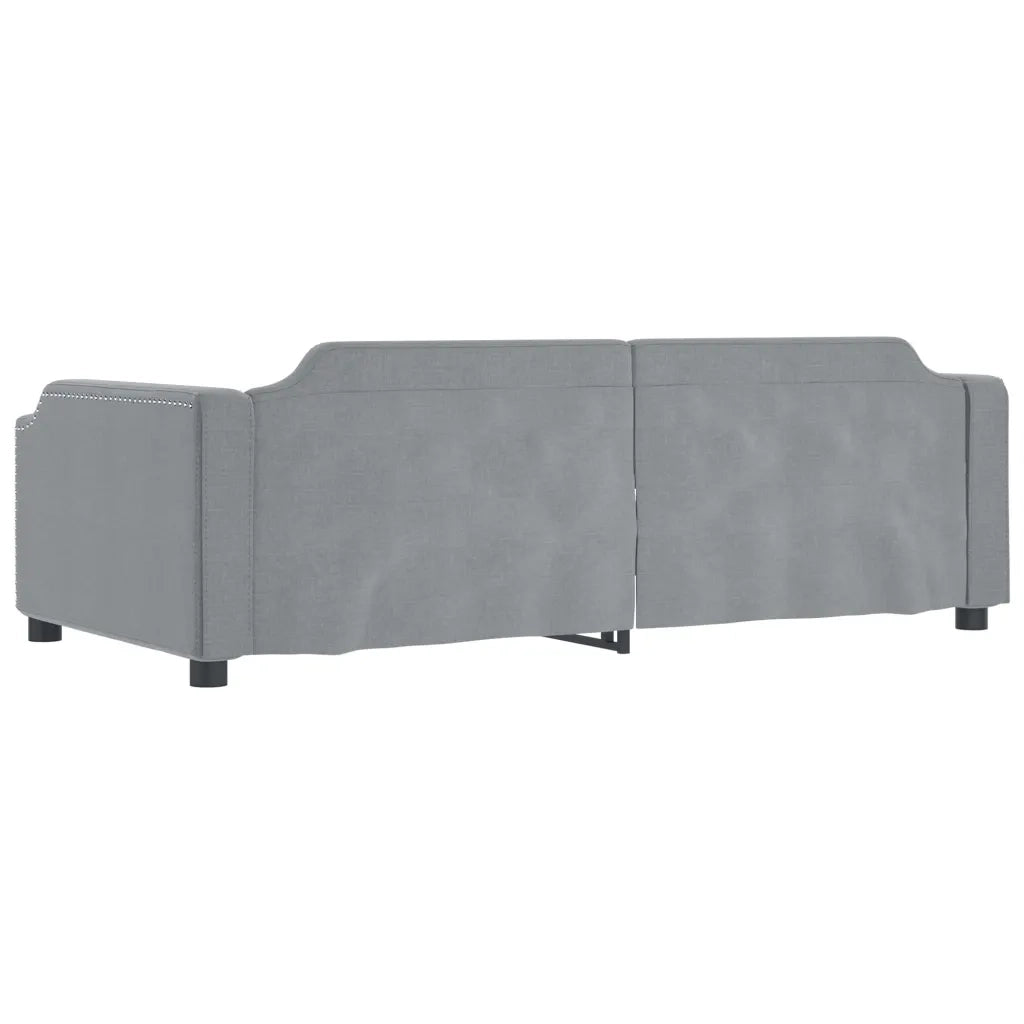 Divano Letto Estraibile Cassetti-Sofa Letto-Daybed Grigio Chiaro 90x190cm Tessuto 214113