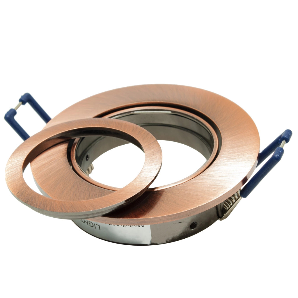 Faretto ad incasso LED 8W GU10 rame tondo foro 70mm moderno orientabile luce soffitto cucina soggiorno RAME 6000K