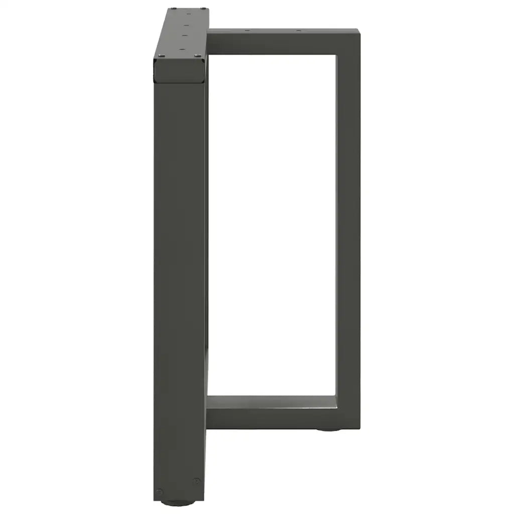 Gambe per tavolo da pranzo a forma di T 2 pz Antracite 80x35x(72-73) cm Acciaio