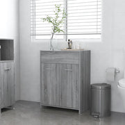 Armadietto Bagno Grigio Sonoma 60x33x80 cm in Legno Multistrato