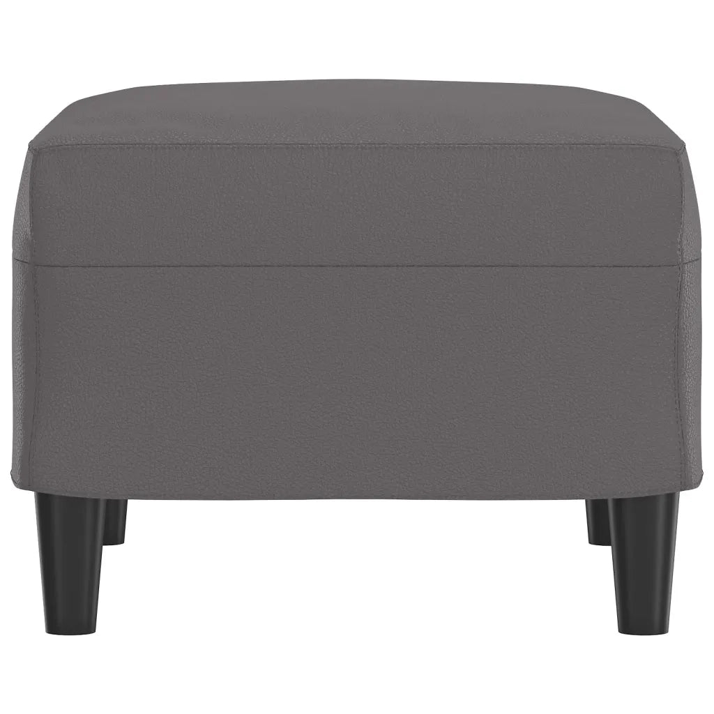 Poggiapiedi Grigio 60x50x41 cm in Similpelle