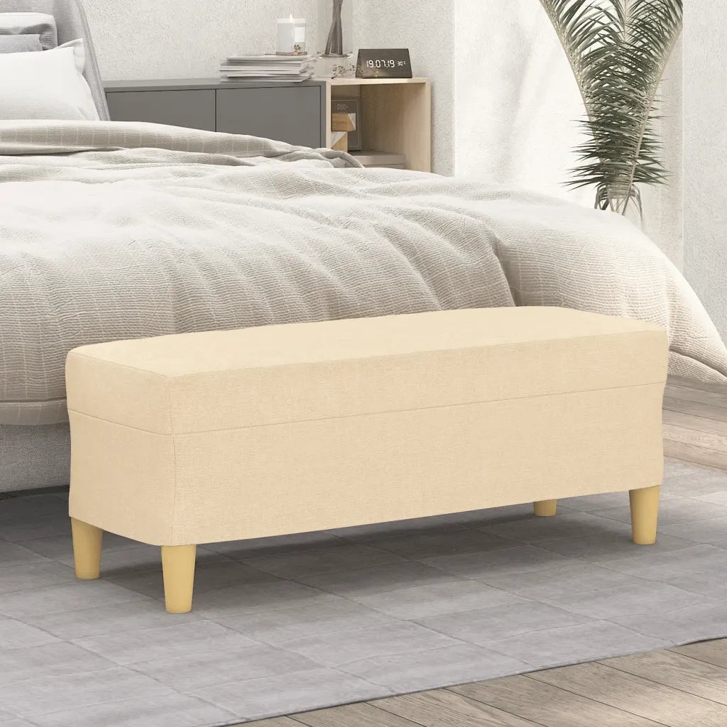 Panca Crema 100x35x41 cm in Tessuto CFW1764327
