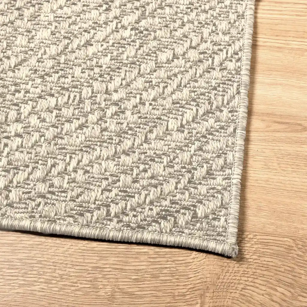 vidaXL Tappeto ZIZUR Crema 100x200 cm Aspetto Iuta Interni ed Esterni