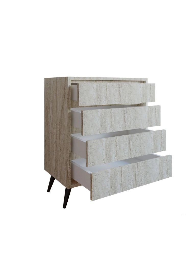 Cassettiera in legno "Suvera" - 70 x 40 x 86 cm - Travertino