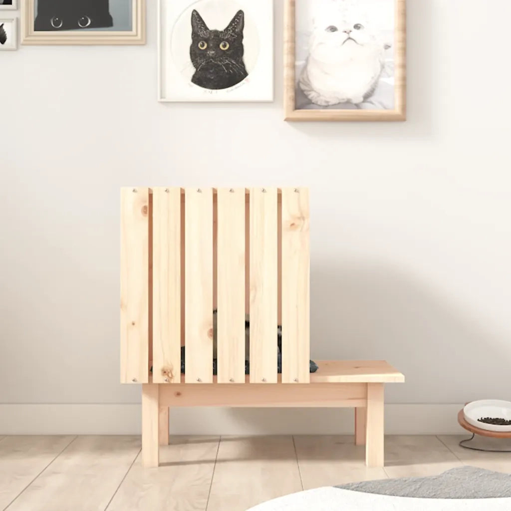 Casetta per Gatti 60x36x60 cm in Legno Massello di Pino CFW8854288