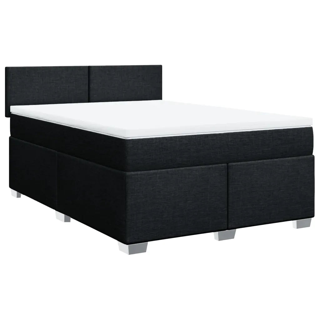Giroletto a Molle con Materasso Nero 140x190 cm in Tessuto 3285878