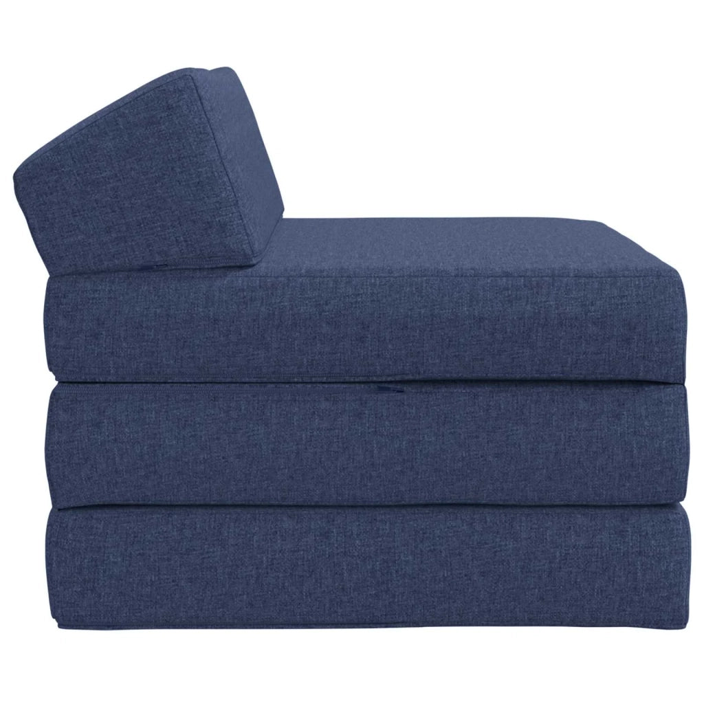 Divano Letto Pieghevole Blu 200 x 70 x 10 cm Tessuto