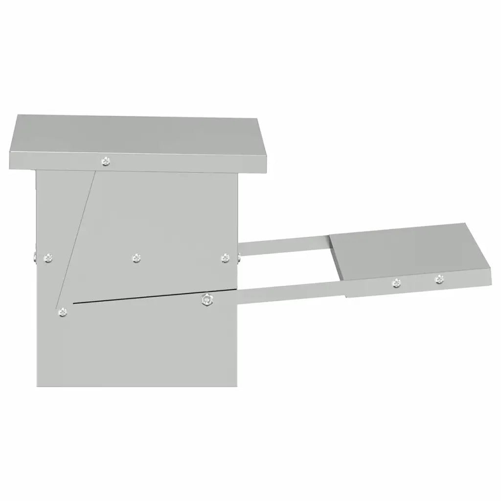 Mangiatore a Pedale per Pollo Argento 48,5 x 39,5 x 19 cm CFW2244799