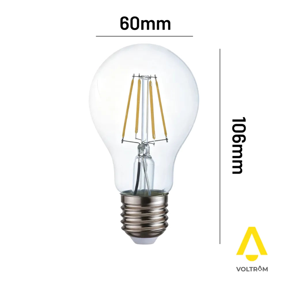Lampadina LED E27 8W COG A60 1120LM bianco caldo 3000K