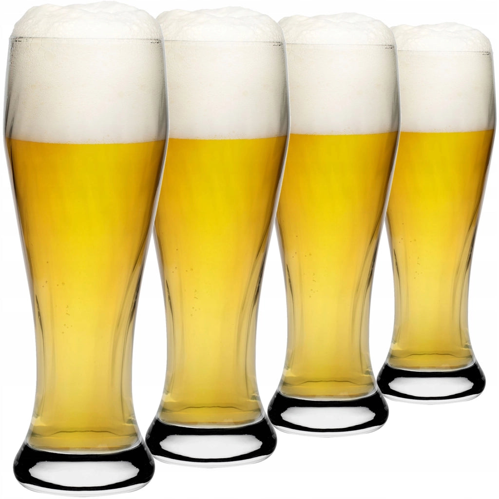 Set di 4 boccali da birra in vetro KADAX da 665 ml, alti.