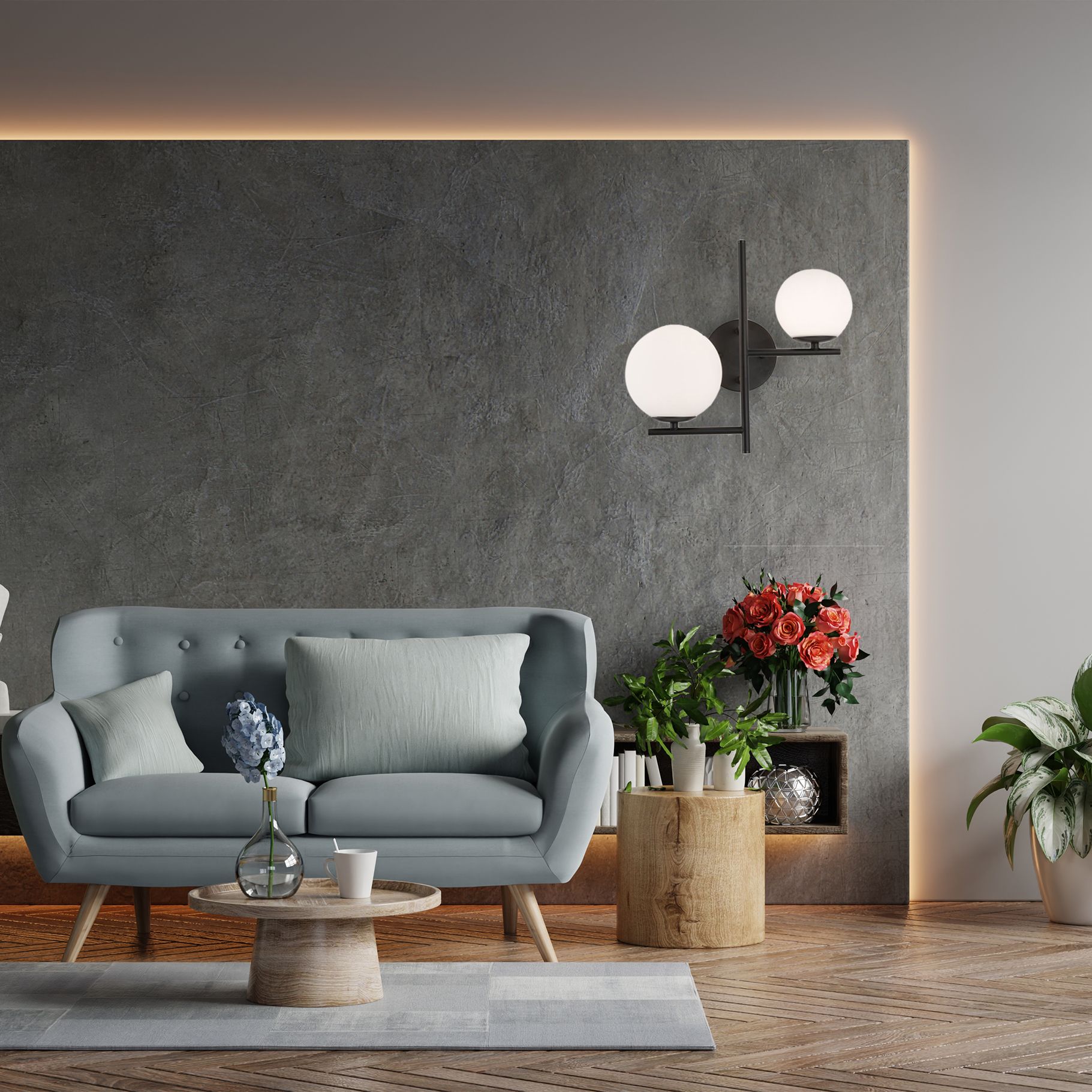 Lampada Da Parete APP1170-2W Black