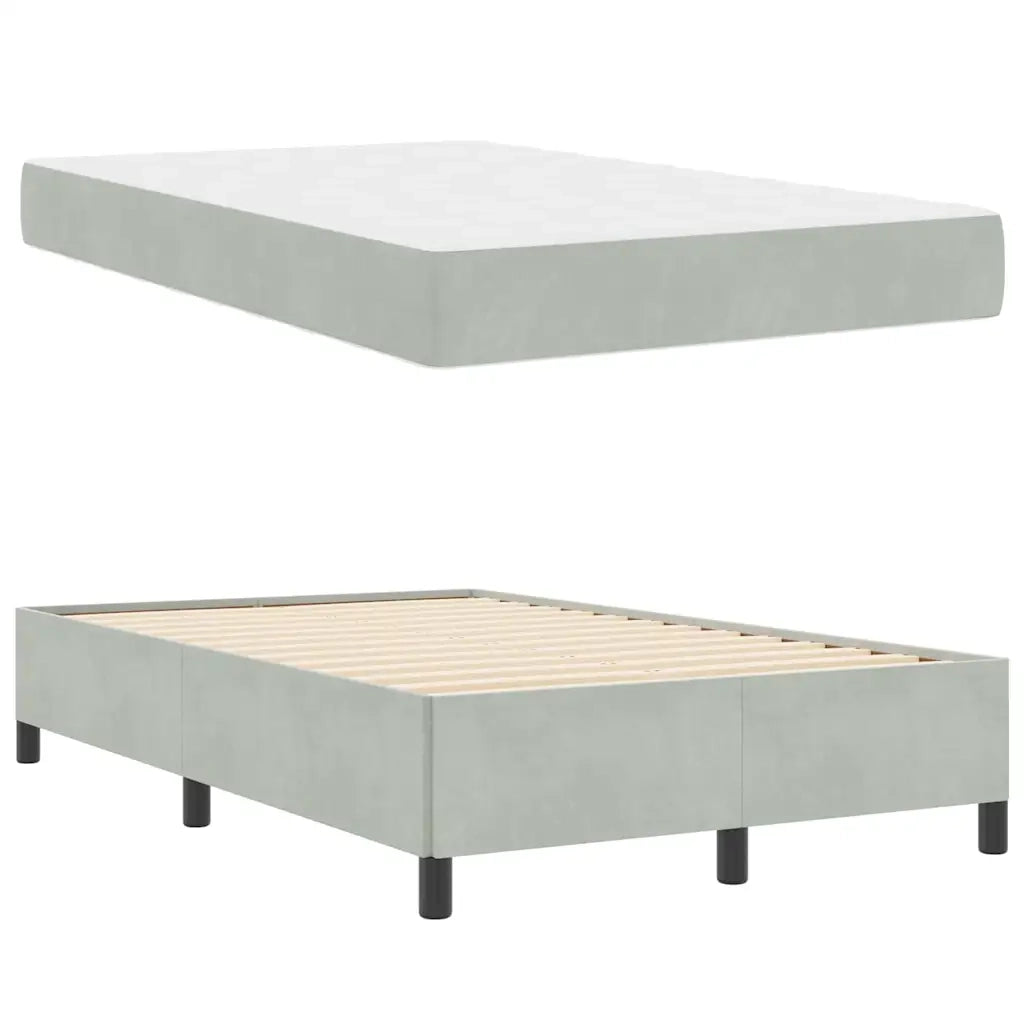 Struttura del letto Grigio chiaro 120 x 200 cm Tessuto
