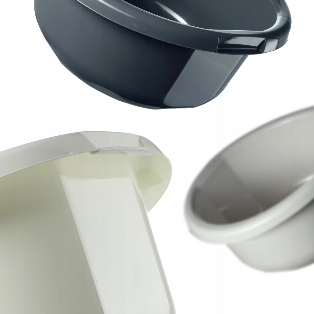 Bacinella in plastica KADAX, forma rotonda, con manici, 11 litri.