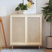 Ante con Design a Reticolo 2 pz 49,5x99 cm in Legno di Pinocod mxl 83896