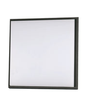 Desdy Plafoniera LED Quadrata 30W 3000K IP54 Struttura in Alluminio e Policarbonato Nero 300x300x50mm Codice Prodotto 3314-65-101