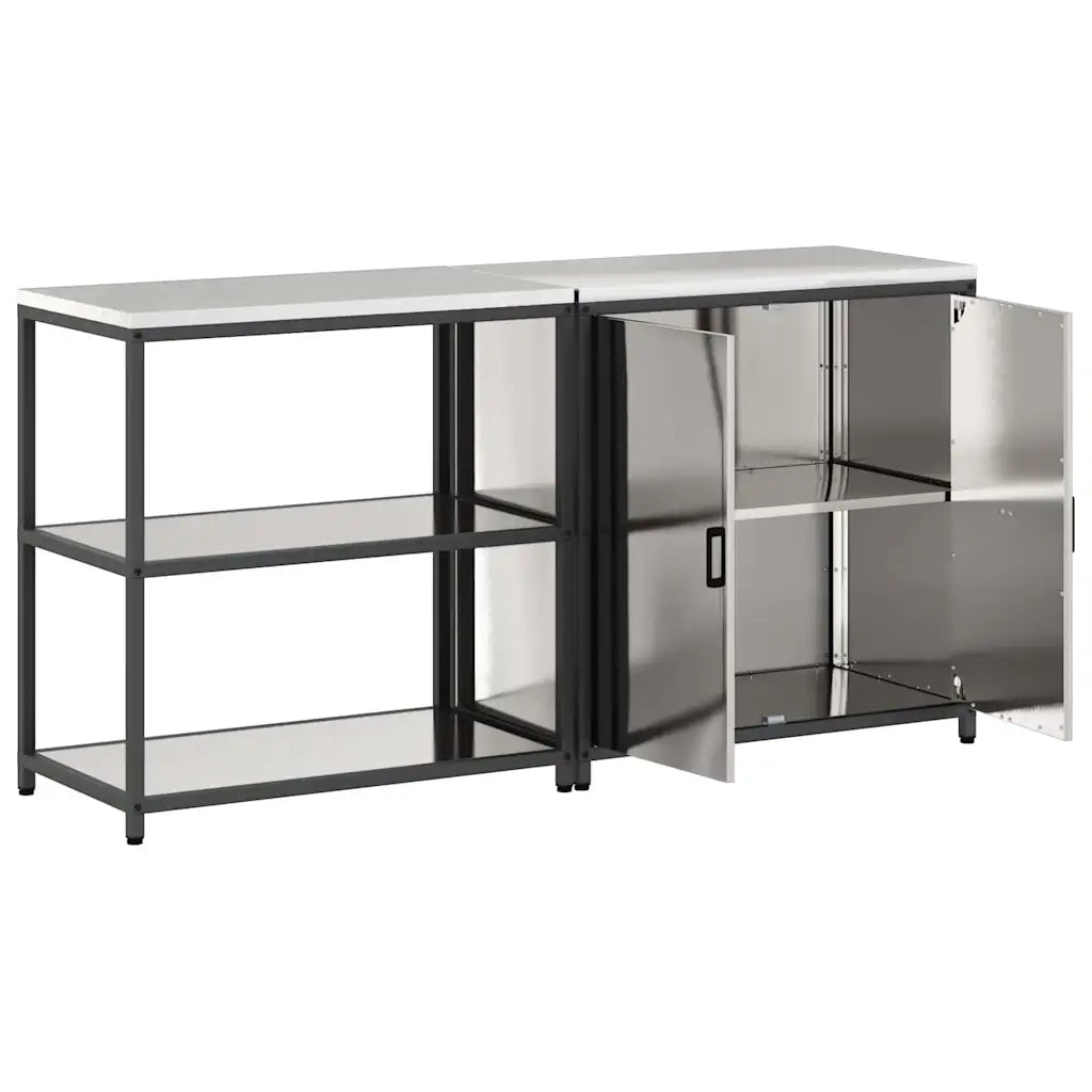 Set di Stoccaggio per Cucina 2 pcs Argento Acciaio inossidabile 3392656