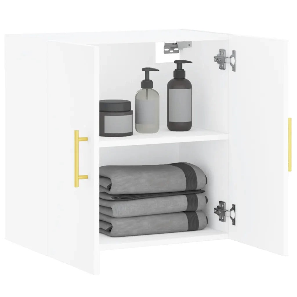 Armadietto a Muro Bianco 60x31x60 cm in Legno Multistrato 829948