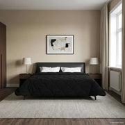 Duvet Estivo Nero 240 x 260 cm Microfibra e Fleece Teddy 42026192
