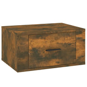 Comodino | Armadio da Notte | Mobiletto da notte a Muro Rovere Fumo 50x36x25 cm