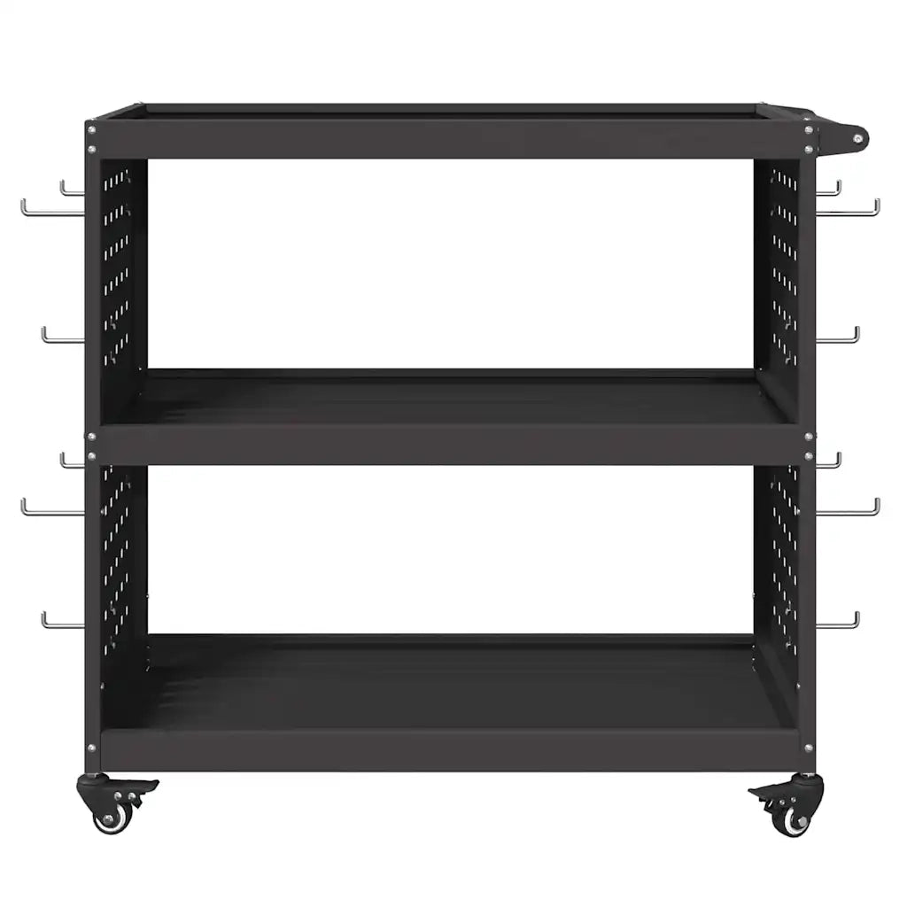 Carrello per Attrezzi con lo scaffale Nero 75 x 35 x 73 cm CFW1829411