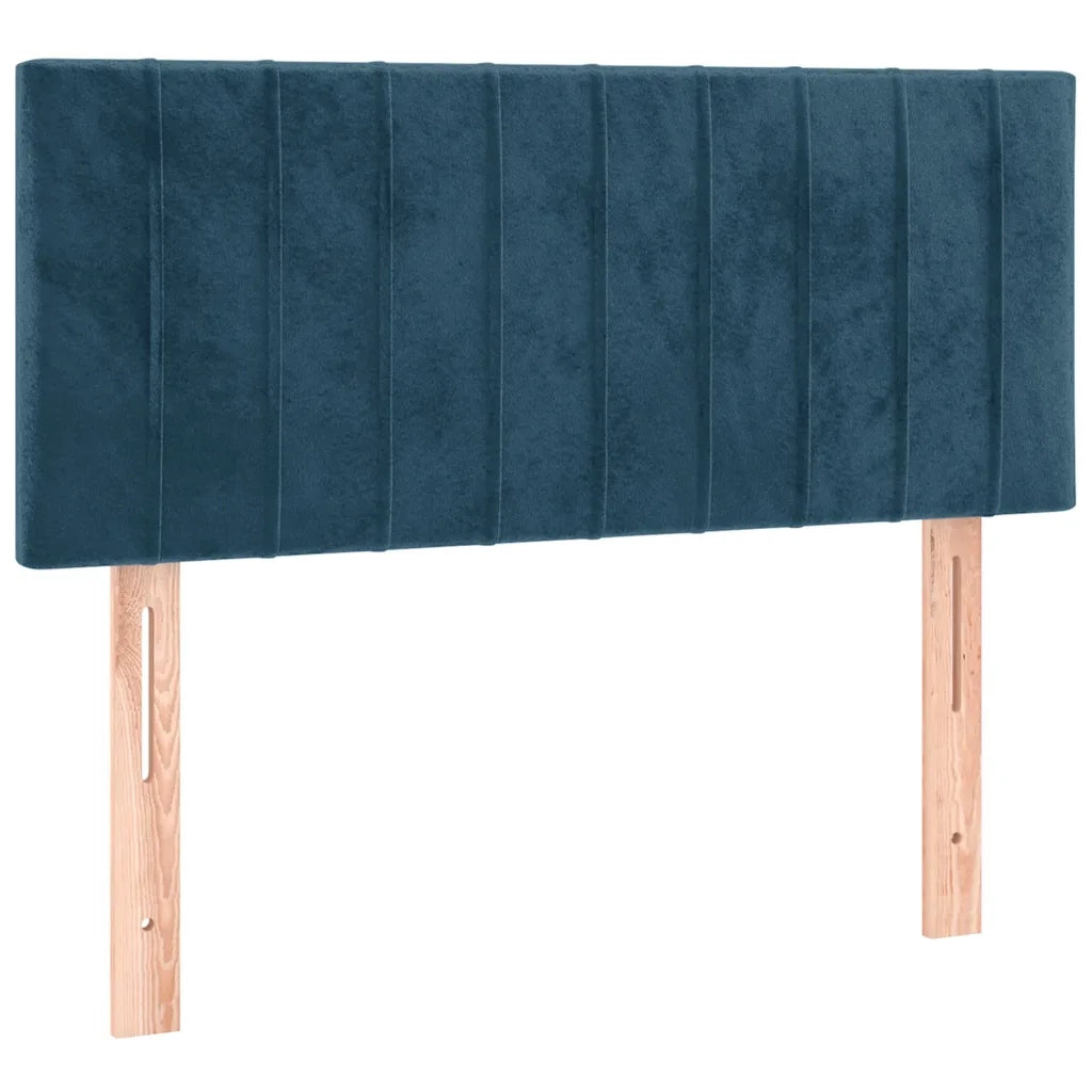 Giroletto a Molle con Materasso-Struttura Letto Blu Scuro 80x200 cm in Velluto 827936