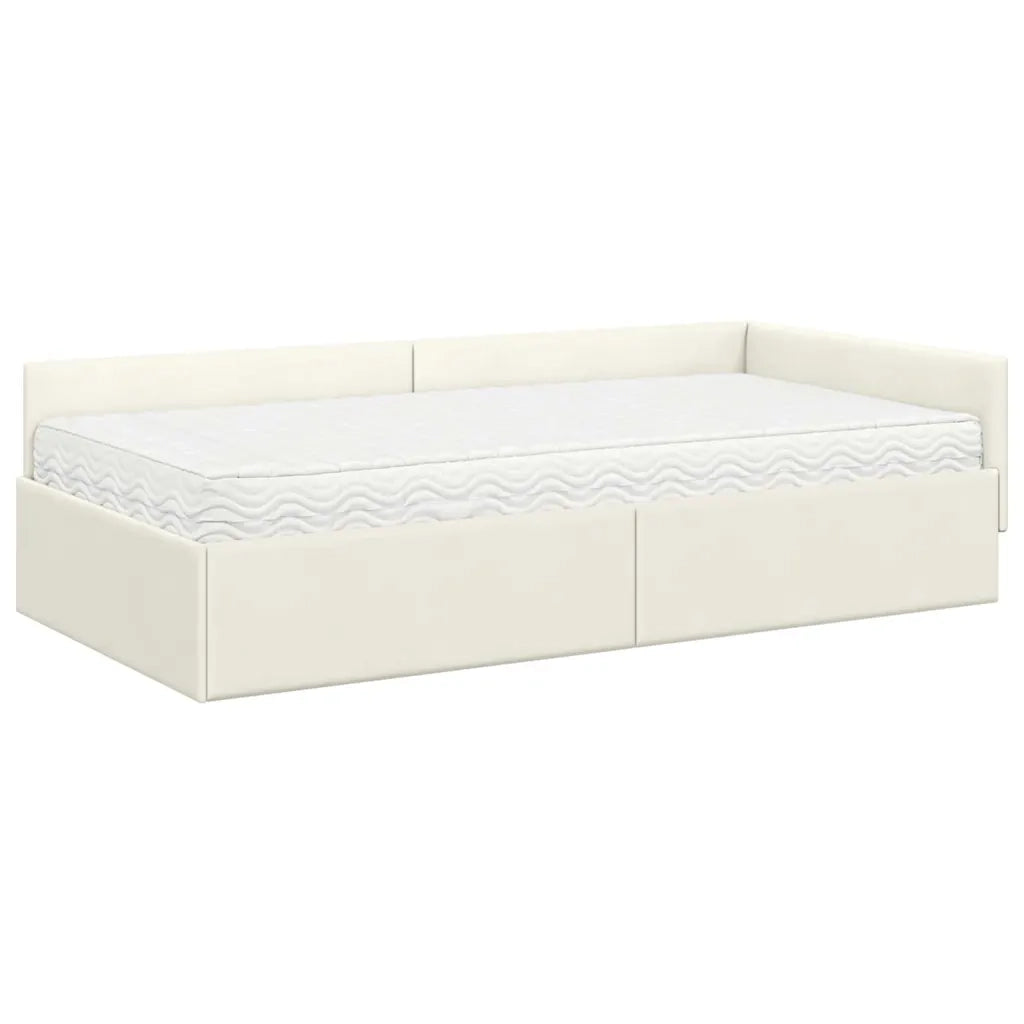 Struttura Letto Angolare con Materasso 2 pcs Grigio Velluto 3393631