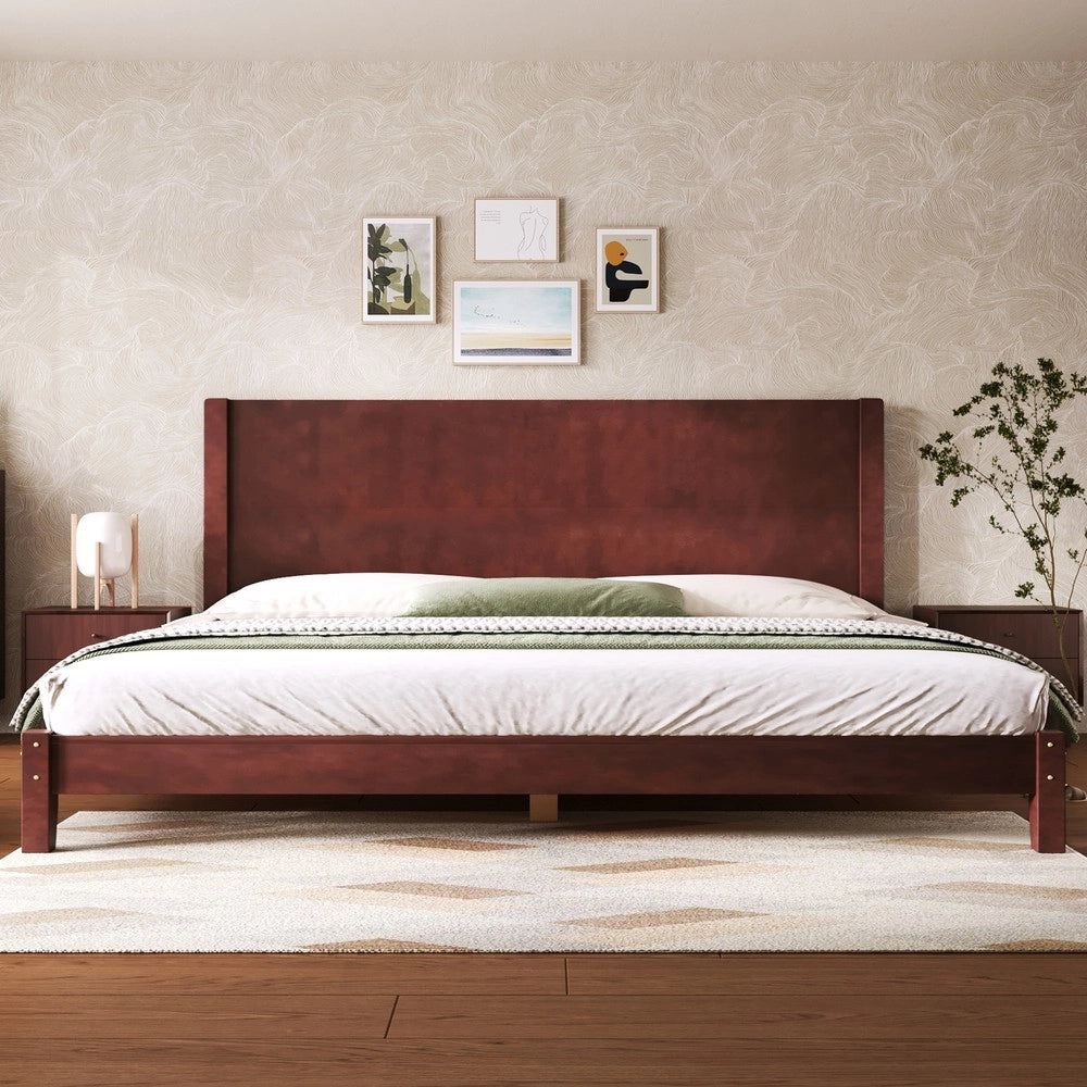 Letto Matrimoniale con Testiera e Rete a Doghe ¨C Xylo ¨C Marrone 180x200