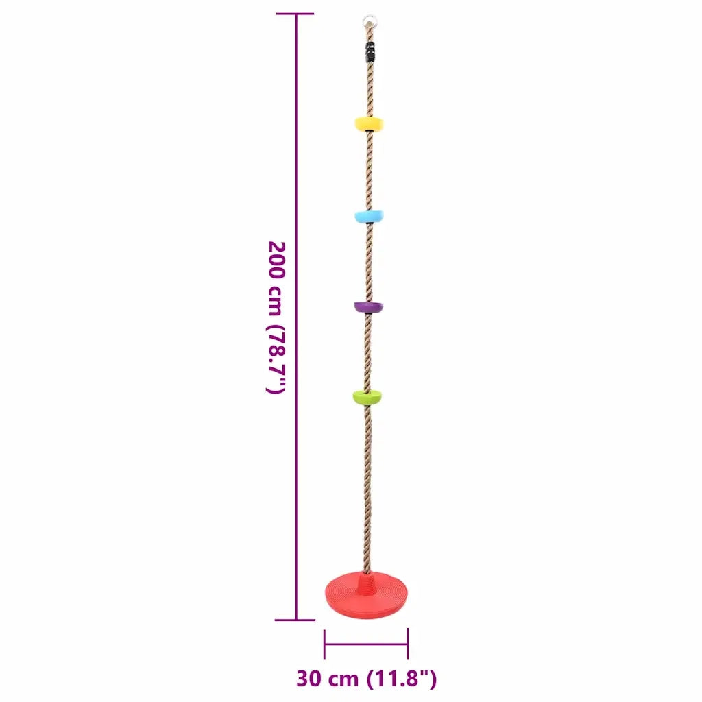 Fune da arrampicata Multicolore 30 x 30 x 200 cm Plastica CFW5129708