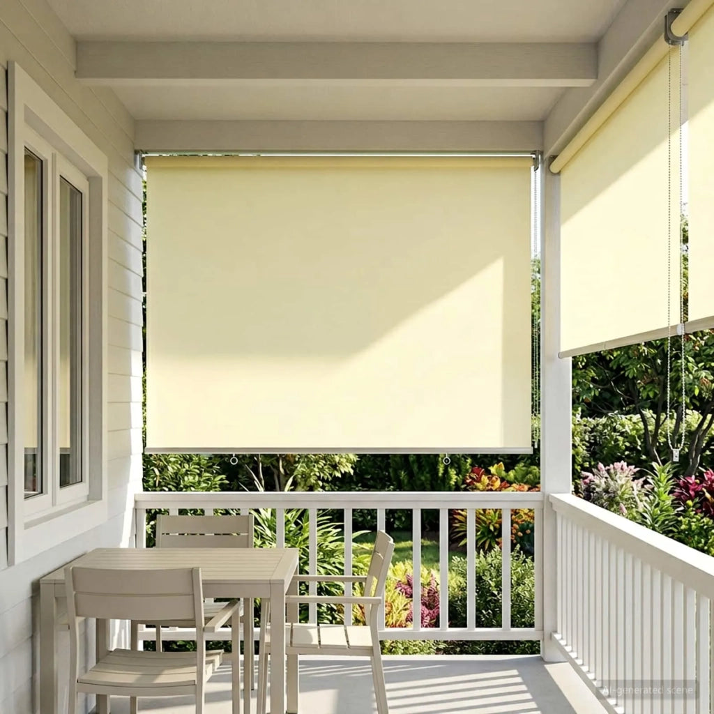 Voletta a rullo con protezione UV Crema 180 x 140 cm Poliestere
