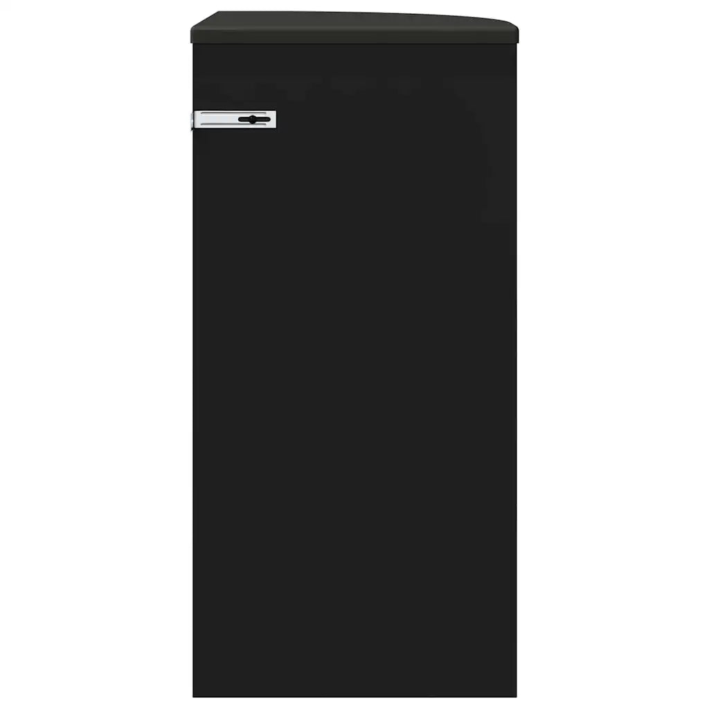 Tavolino | Tavolo laterale Nero 29,6 x 29,6 x 60 cm Legno multistrato