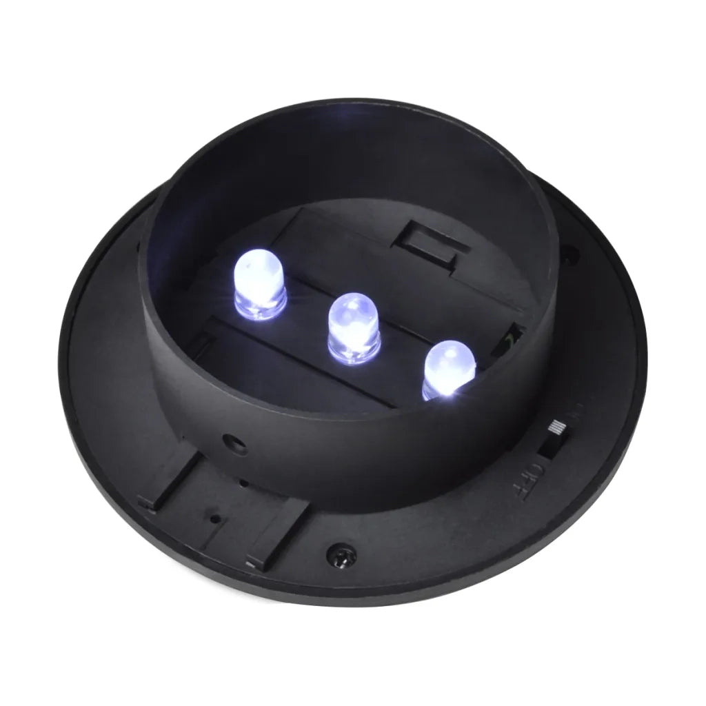 Lampade Solari da Esterno per Recinzioni 12 pz LED Nero CFW6082443