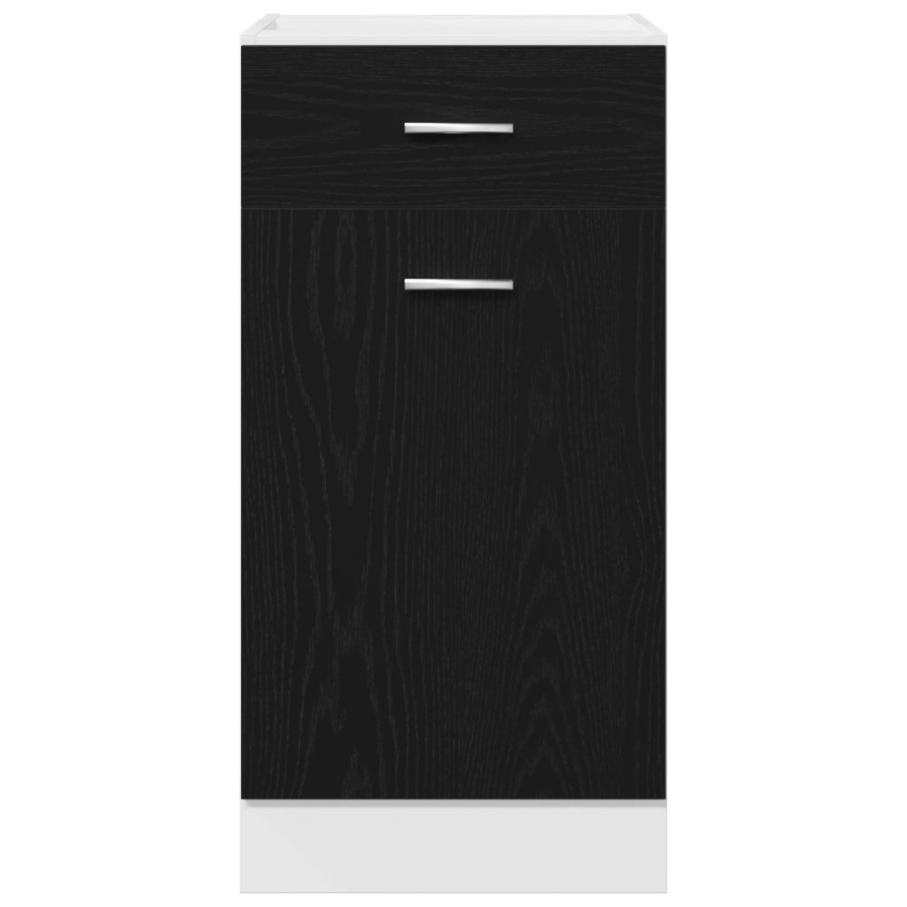 Mobile con cassetti - Rovere nero, 40x46x81.5 cm, Realizzato in legno ingegnerizzato
