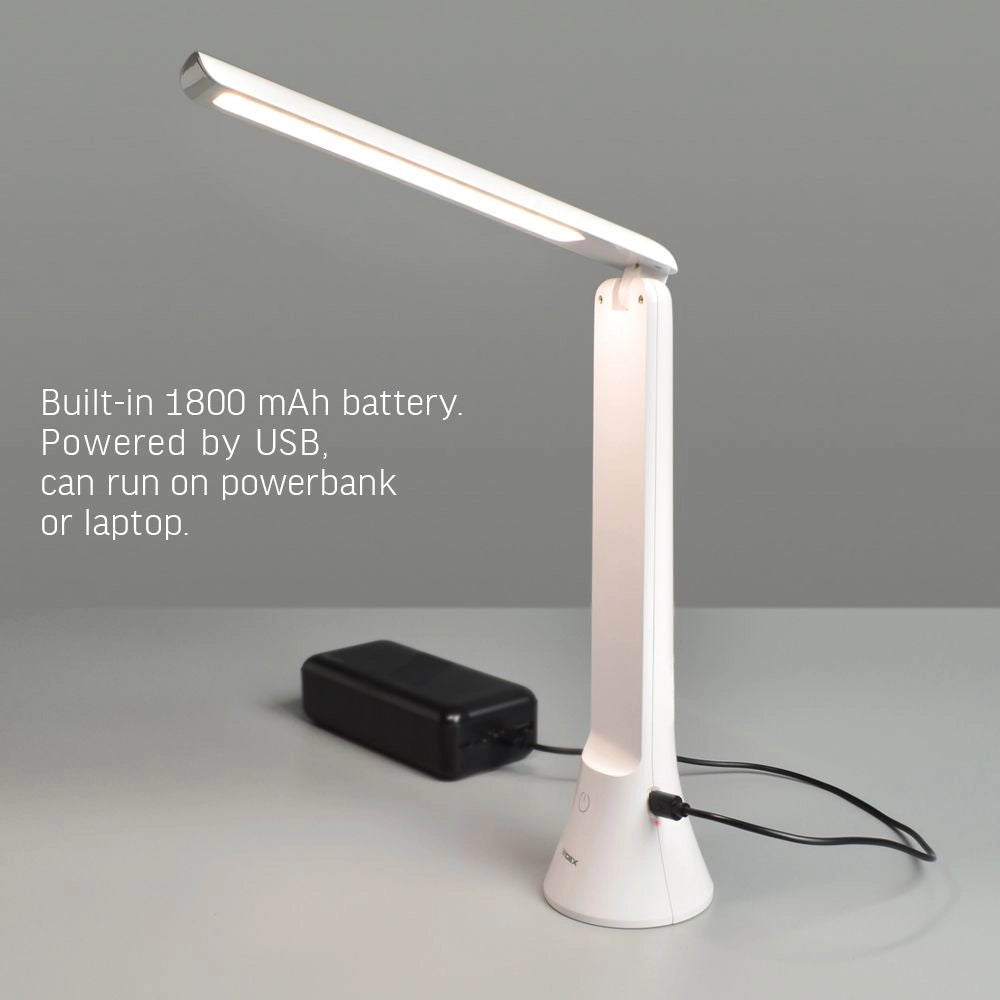 Lampada da scrivania LED 5W dimmerabile, batteria, torcia Videx