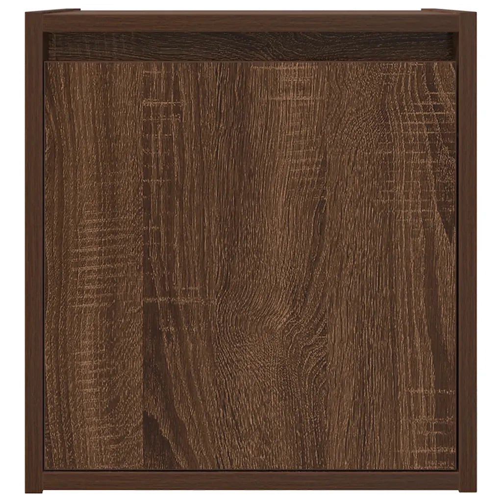 Comodini a Muro 2 pz Rovere Marrone 38x34x40 cm 861242