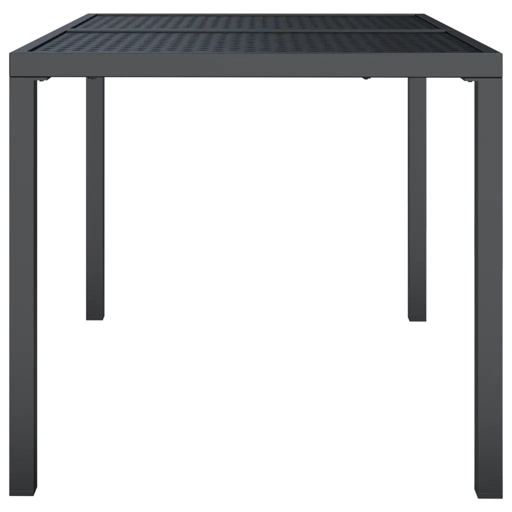 Tavolo da Giardino Antracite 110x80x72 cm Acciaio 362745