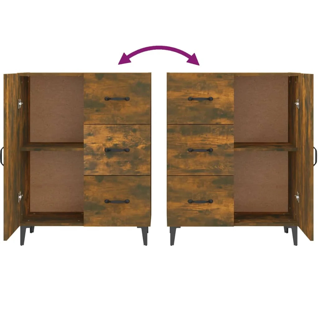 Buffet credenza cassettiera armadio mobile contenitore organizer per cucina soggiorno salotto 69,5 x 34 x 90 cm legno ingegnerizzato marrone 02_0031042