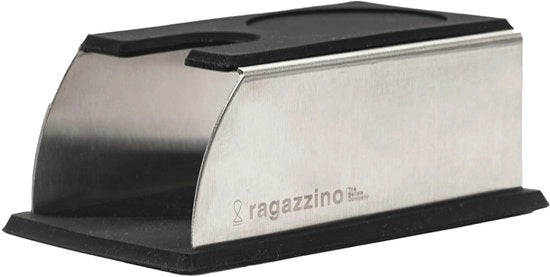 Stazione per Barista | Tamper per macchine espresso portafilter | Stazione per tamping in acciaio inox lucidato a mano e gomma siliconica