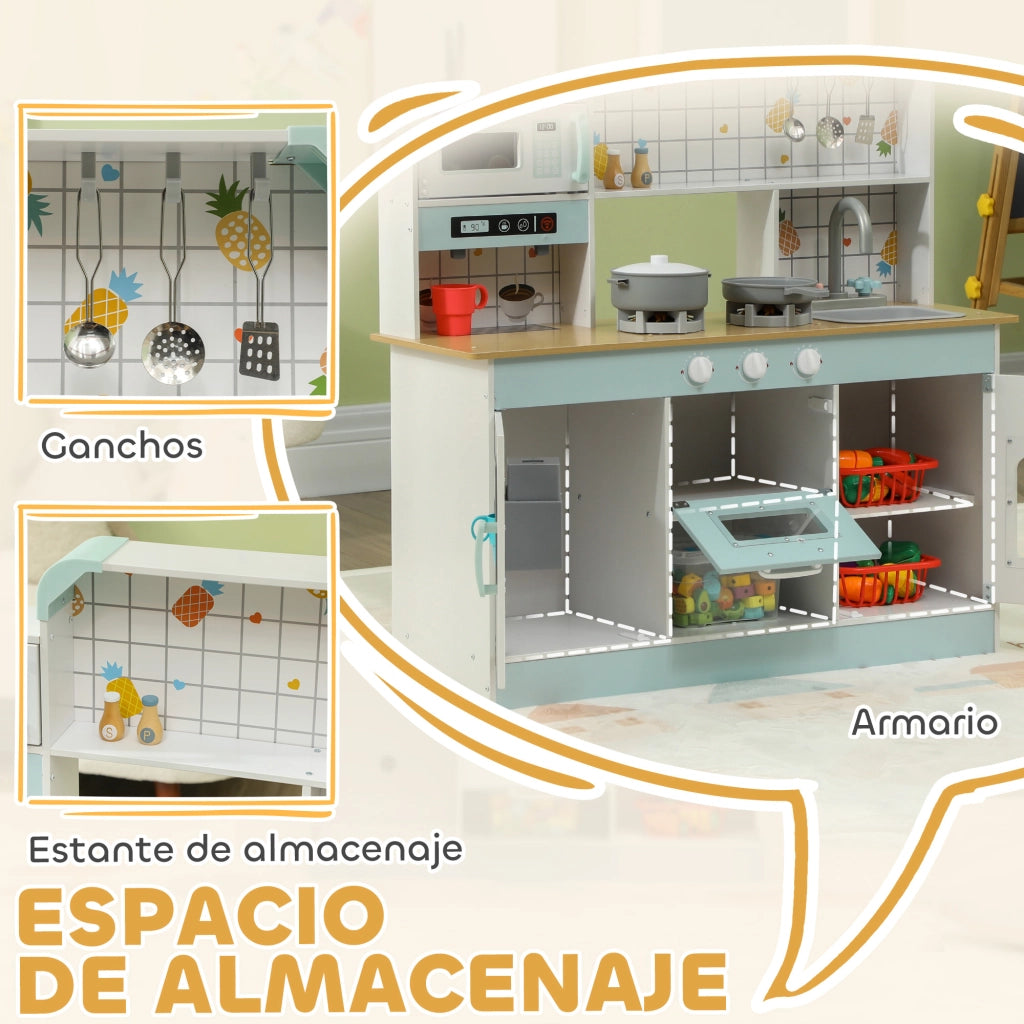 Casetta da Cucina per Bambini con Accessori ¨C Zephmum ¨C Bianco