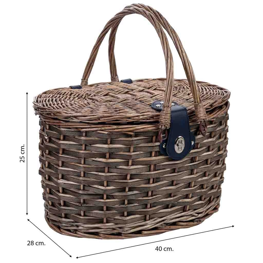 Cestino da picnic naturale (2 coperti) 40x28x25h cm