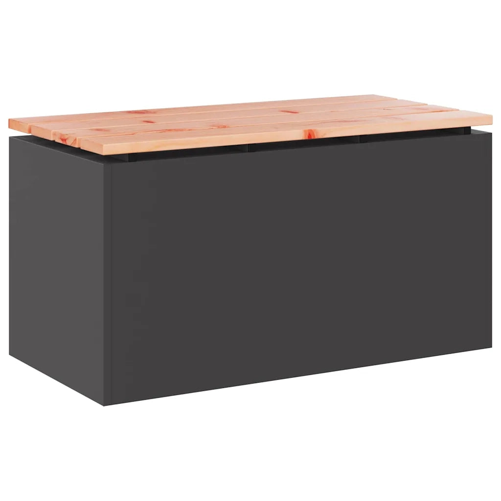 Panchina da giardino Nero 80 x 40 x 43 cm Acciaio