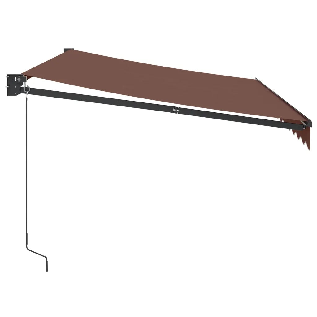 Tenda Sole Retrattile Manuale 350x250 cm Marrone 3215704