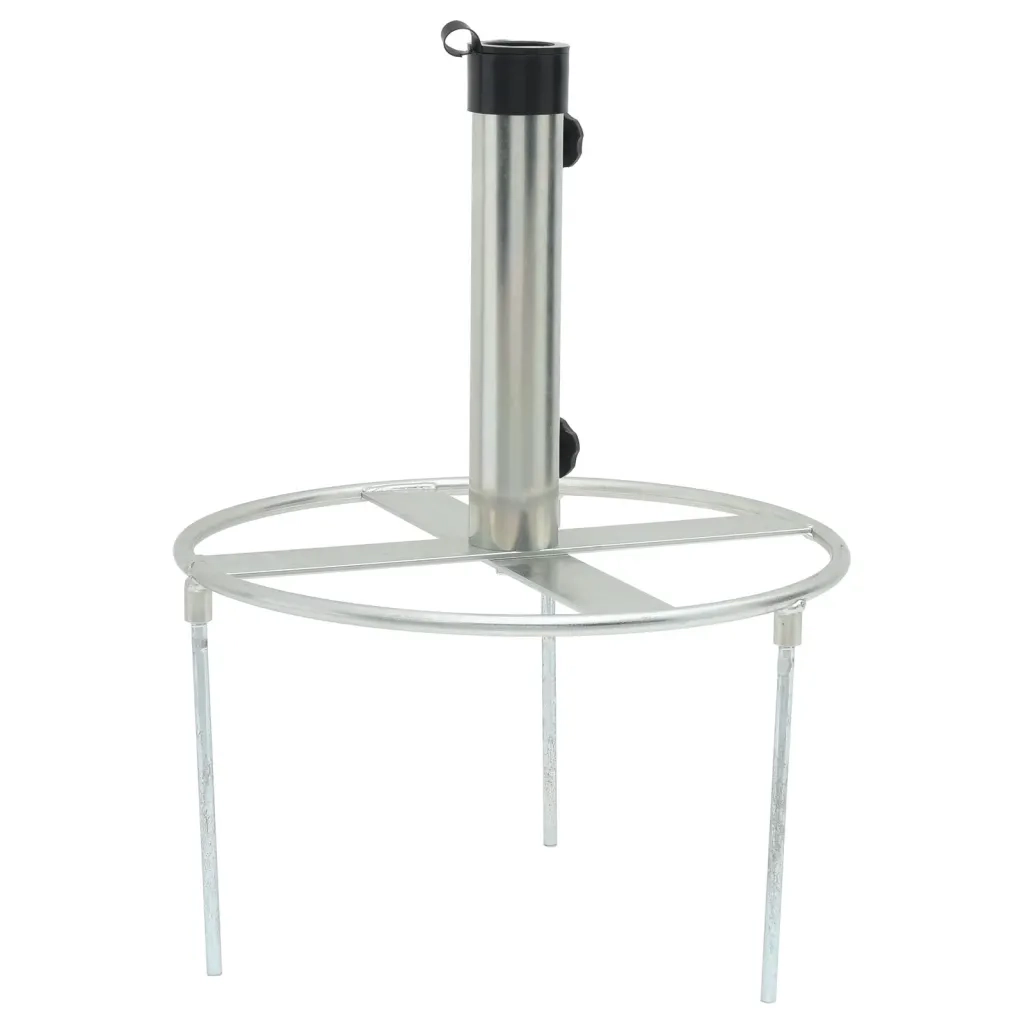 Base per Ombrellone con Picchetti per Ã˜38/48 Argento in Acciaiocod mxl 92544