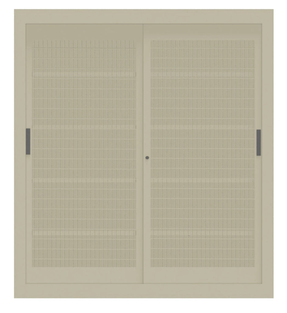 Armadio per archivio documenti da ufficio con piani interni regolabili in altezza e ante in rete cm. 180x60x200H