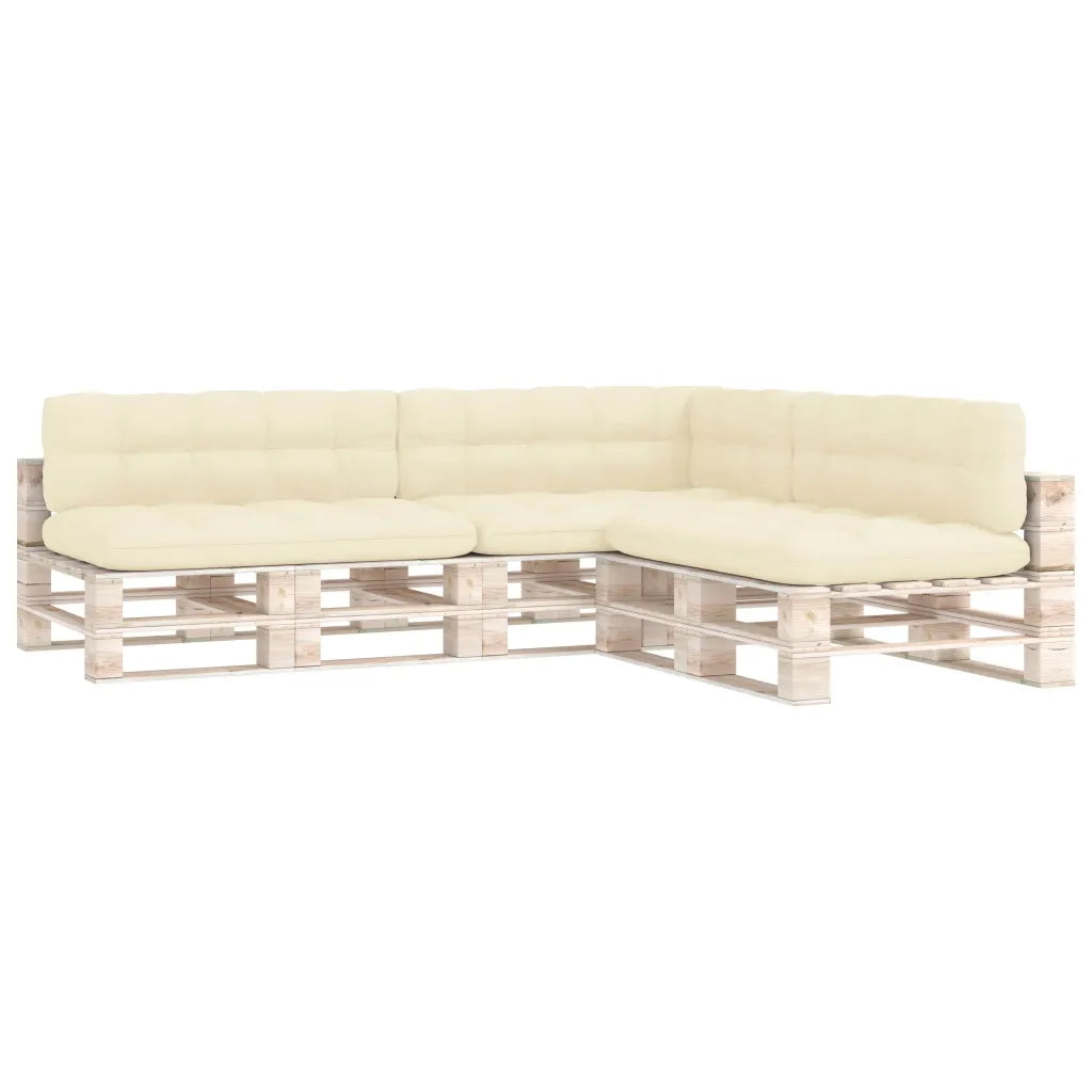 Cuscini per Divani su Pallet 7 pz Crema