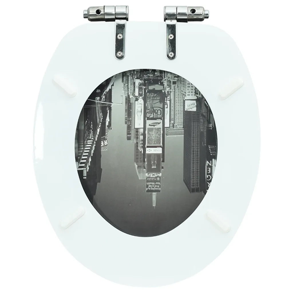 Tavoletta WC Coperchio Chiusura Morbida MDF New York 143932