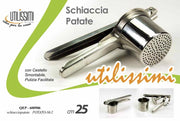 Schiacciapatate Manuale smontabile in Acciaio Chiuso Laterale potato 25 cm