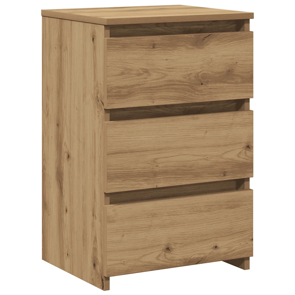 Comodino-Tavolino da notte Rovere Artigianale 40x35x62,5 cm in Legno Multistrato