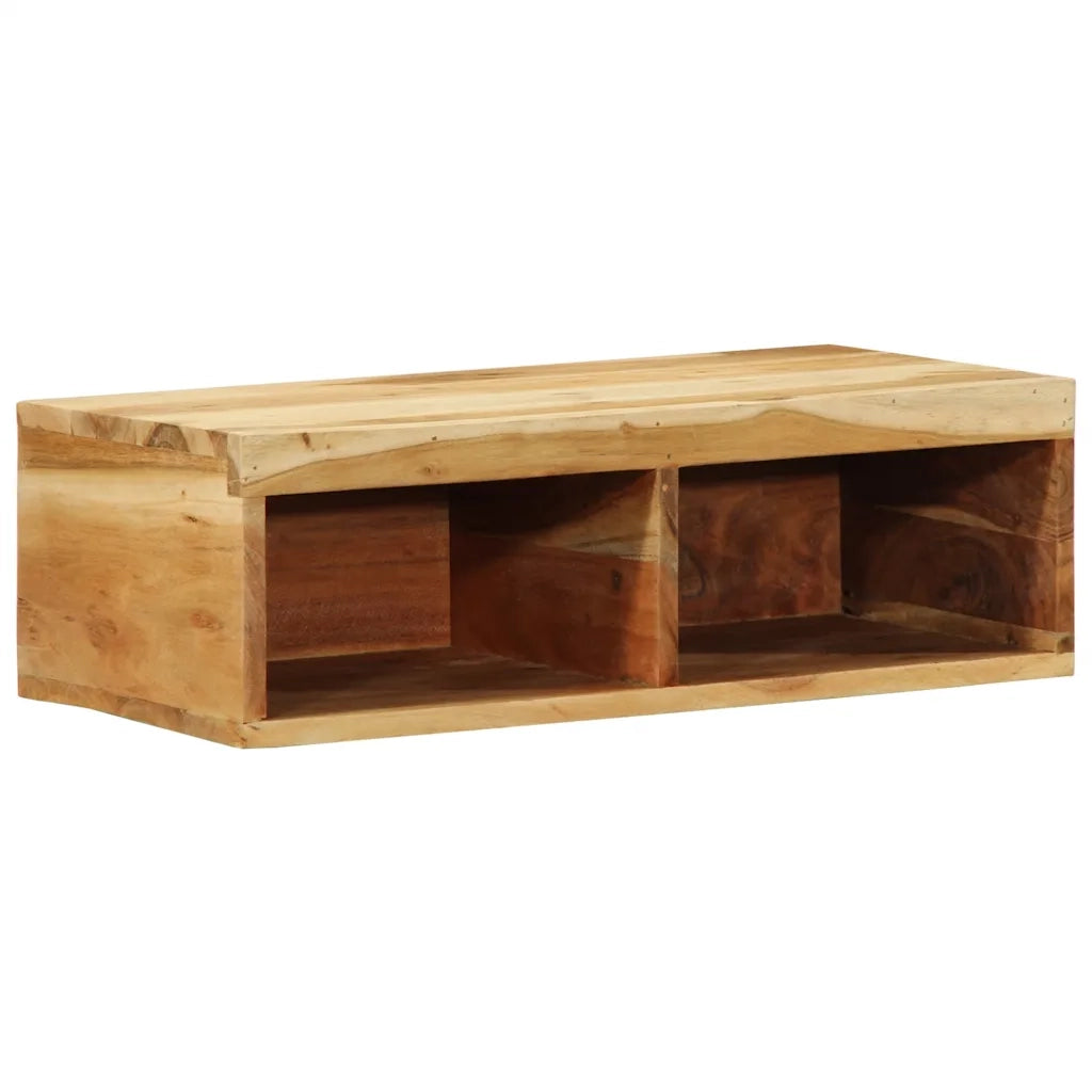vidaXL Mobile TV a Parete 60x30x19 cm in Legno Massello di Acacia